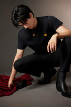 [VIP Exclusive] 2026 New Ve Short-Sleeved Shirt with Gold Logo Embroidery (25166-A05)