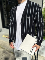 [VIP Exclusive] 2026 New Triangle Brand Striped Embroidered Cardigan (25306-B90)