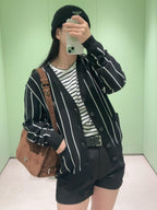 [VIP Exclusive] 2026 New Triangle Brand Striped Embroidered Cardigan (25306-B90)