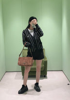 [VIP Exclusive] 2026 New Triangle Brand Striped Embroidered Cardigan (25306-B90)