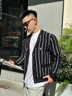 [VIP Exclusive] 2026 New Triangle Brand Striped Embroidered Cardigan (25306-B90)