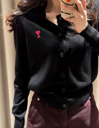 [VIP Exclusive] 2026 New Heart A Embroidered Heart Knit Cardigan (25167-B15)