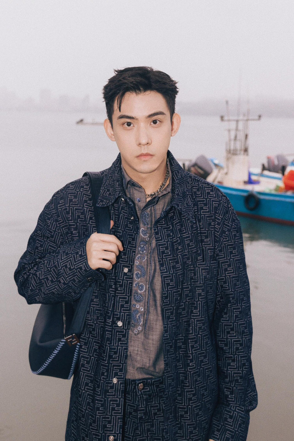 2026 New FF Plaid Denim Jacket (25322-B70)