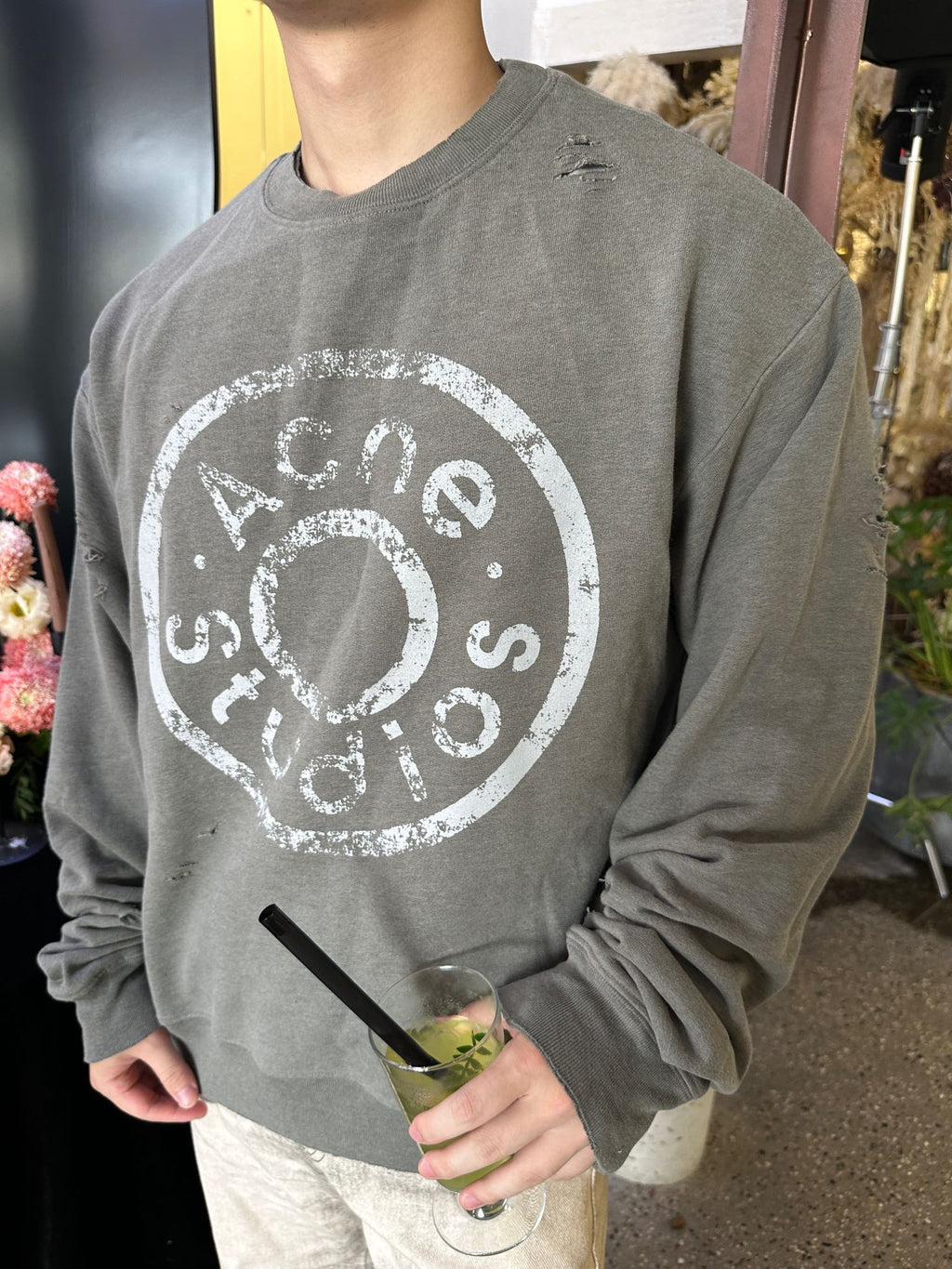 2026 New AS Distressed Logo Sweatshirt with Holes (25310-B20)