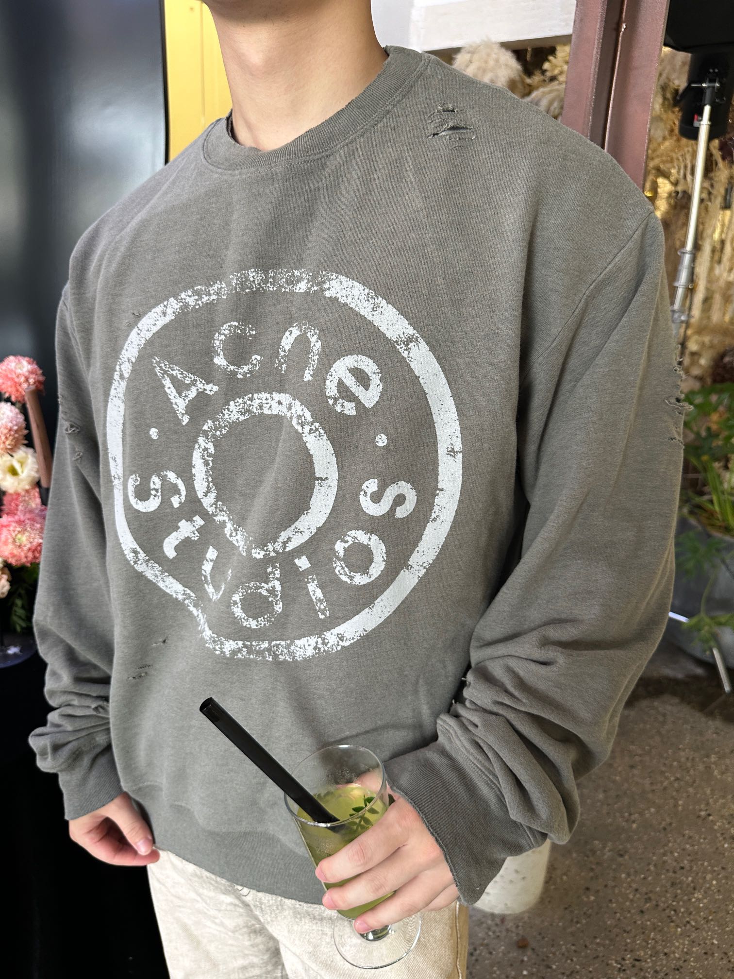 2026 New AS Distressed Logo Sweatshirt with Holes (25310-B20)