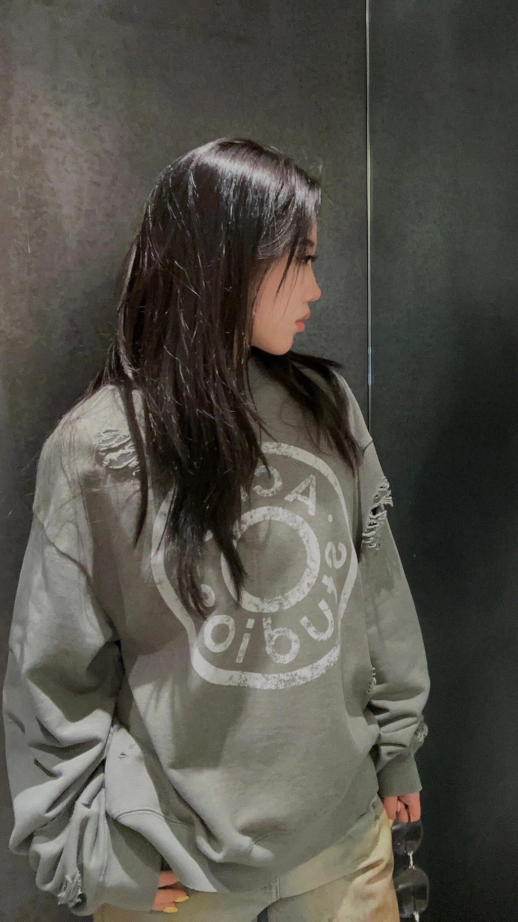 2026 New AS Distressed Logo Sweatshirt with Holes (25310-B20)