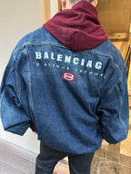 [VIP Exclusive] 2026 New Balen Embroidered Denim Hooded Jacket (25337-C30)