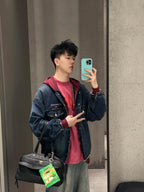 [VIP Exclusive] 2026 New Balen Embroidered Denim Hooded Jacket (25337-C30)