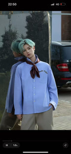[VIP Exclusive] 2026 New Mon Embroidered Oxford Cotton Shirt (BB727-B25)