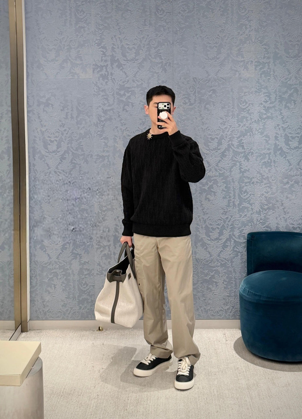 2026 New CD-printed Jacquard sweater (25360-B40)