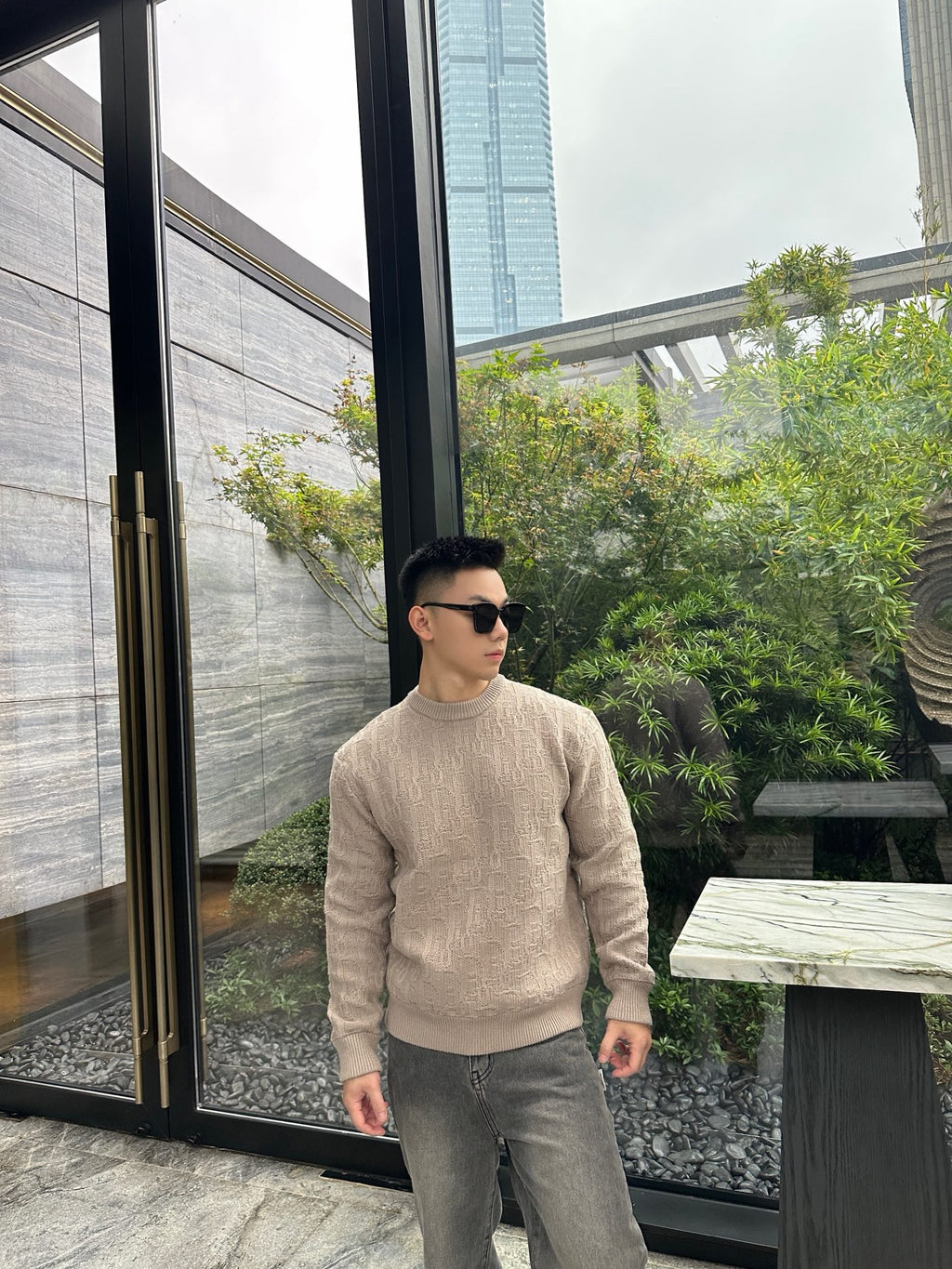 2026 New CD-printed Jacquard sweater (25360-B40)