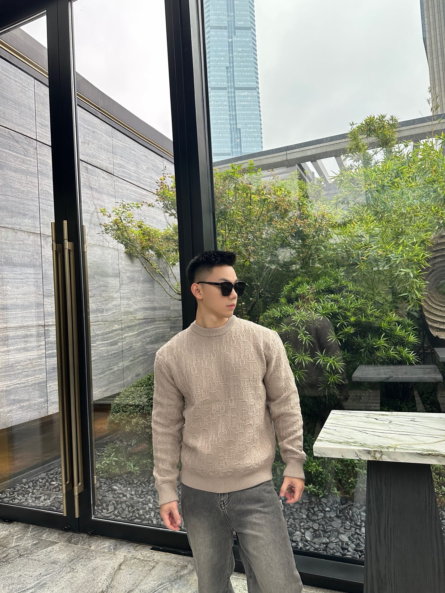 2026 New CD-printed Jacquard sweater (25360-B40)