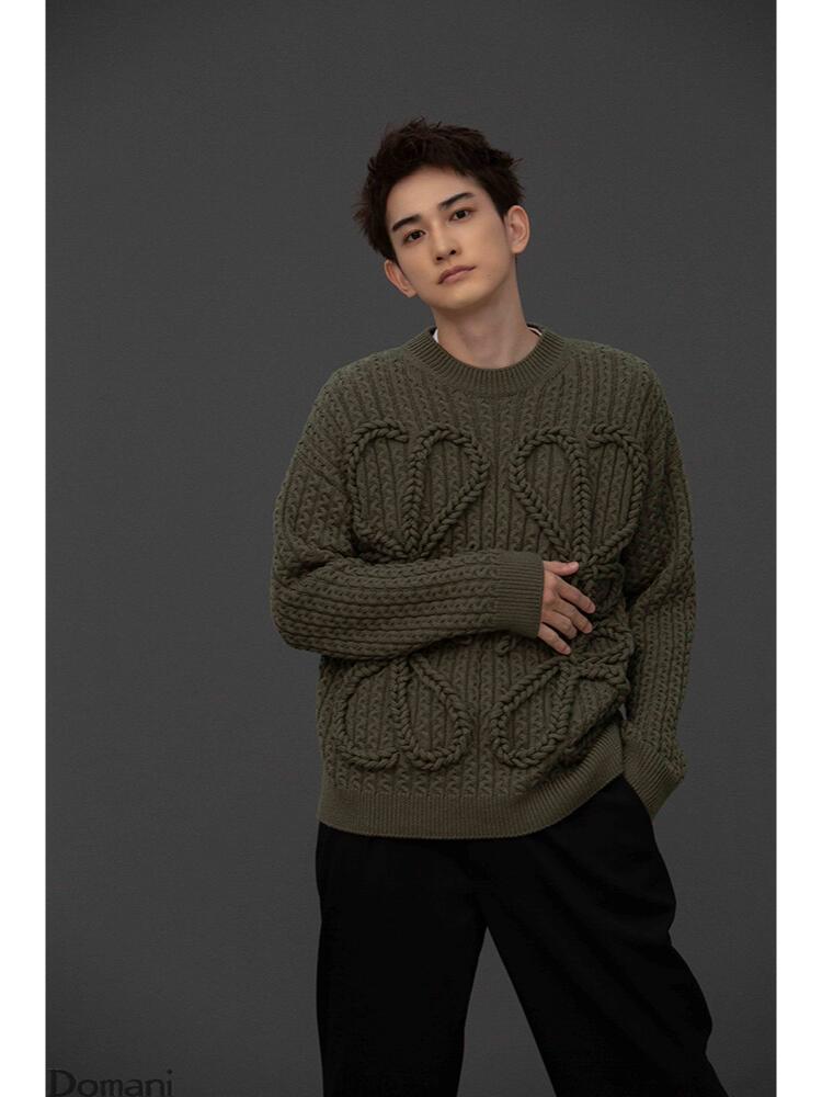 2026 New Style Way Twisted Knit Sweater (25387-B70)