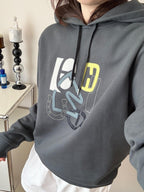 [VIP Exclusive] 2026 New H Patch Leather Hooded Sweatshirt (25350-B40)