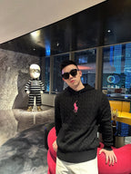 [VIP Exclusive] 2026 New RL Embroidered Cowl-Neck Cable-Knit Jumper (CC921-B60)