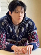 [VIP Exclusive] 2026 New Way Geometric Sweater Jacket with All-Over Embellishment (25394-C10)