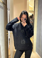 [VIP Exclusive] 2026 New Arrival: LY Letter Cut-out Crochet Jumper (25400-B45)