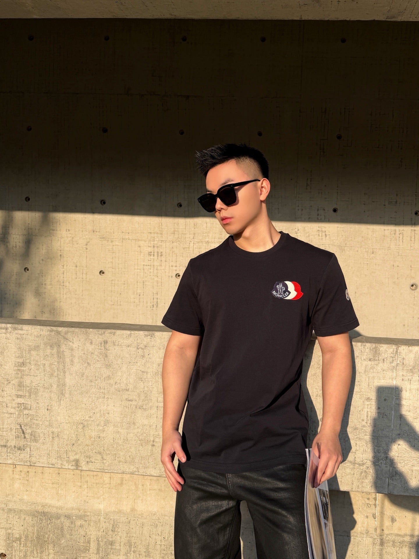 2026 New Mon Patch Logo Short-Sleeved T-Shirt (AA539-A10)