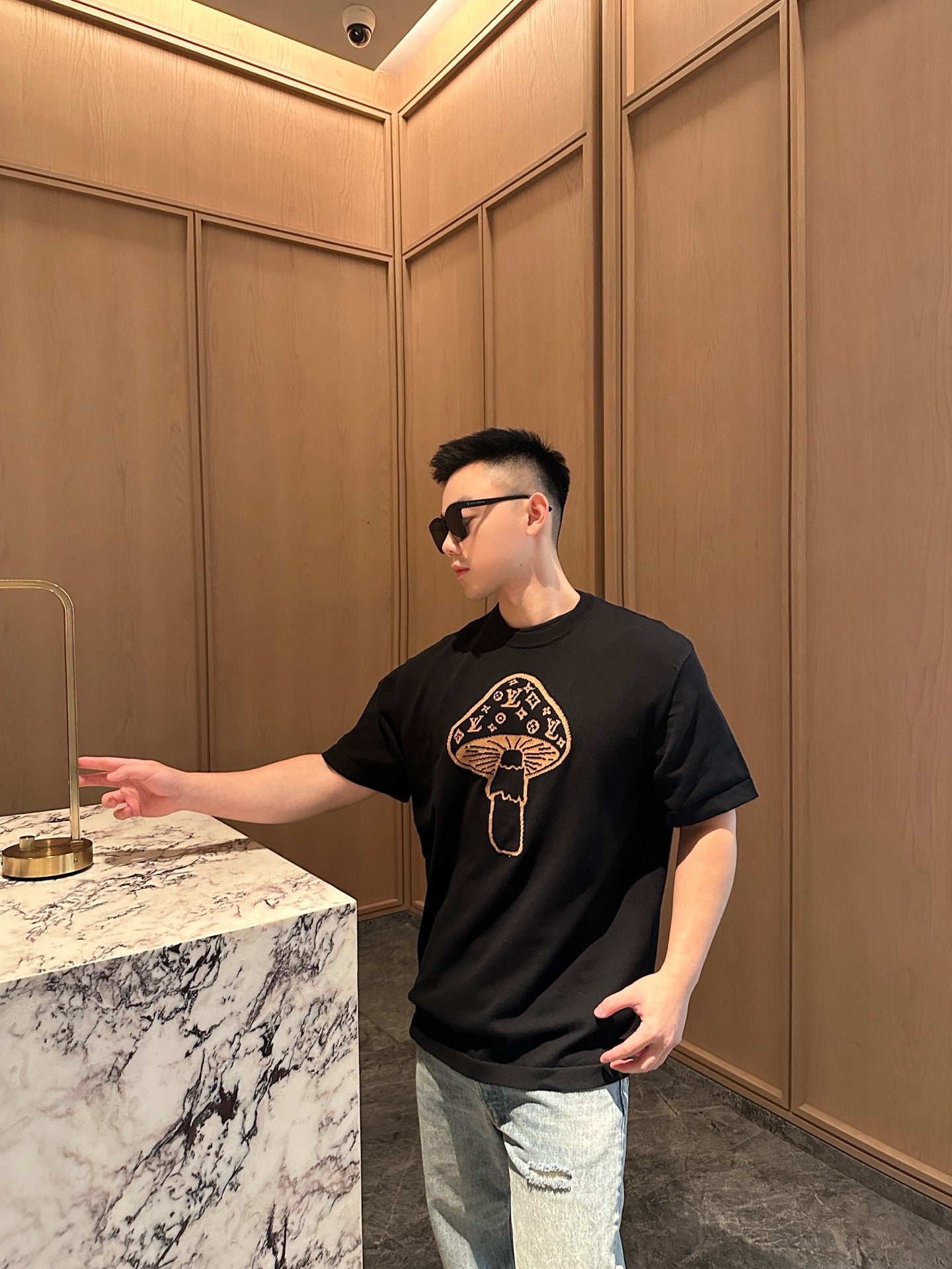 2026 New LY Mushroom Embroidered Logo Short-Sleeved Shirt (AA547-A65)