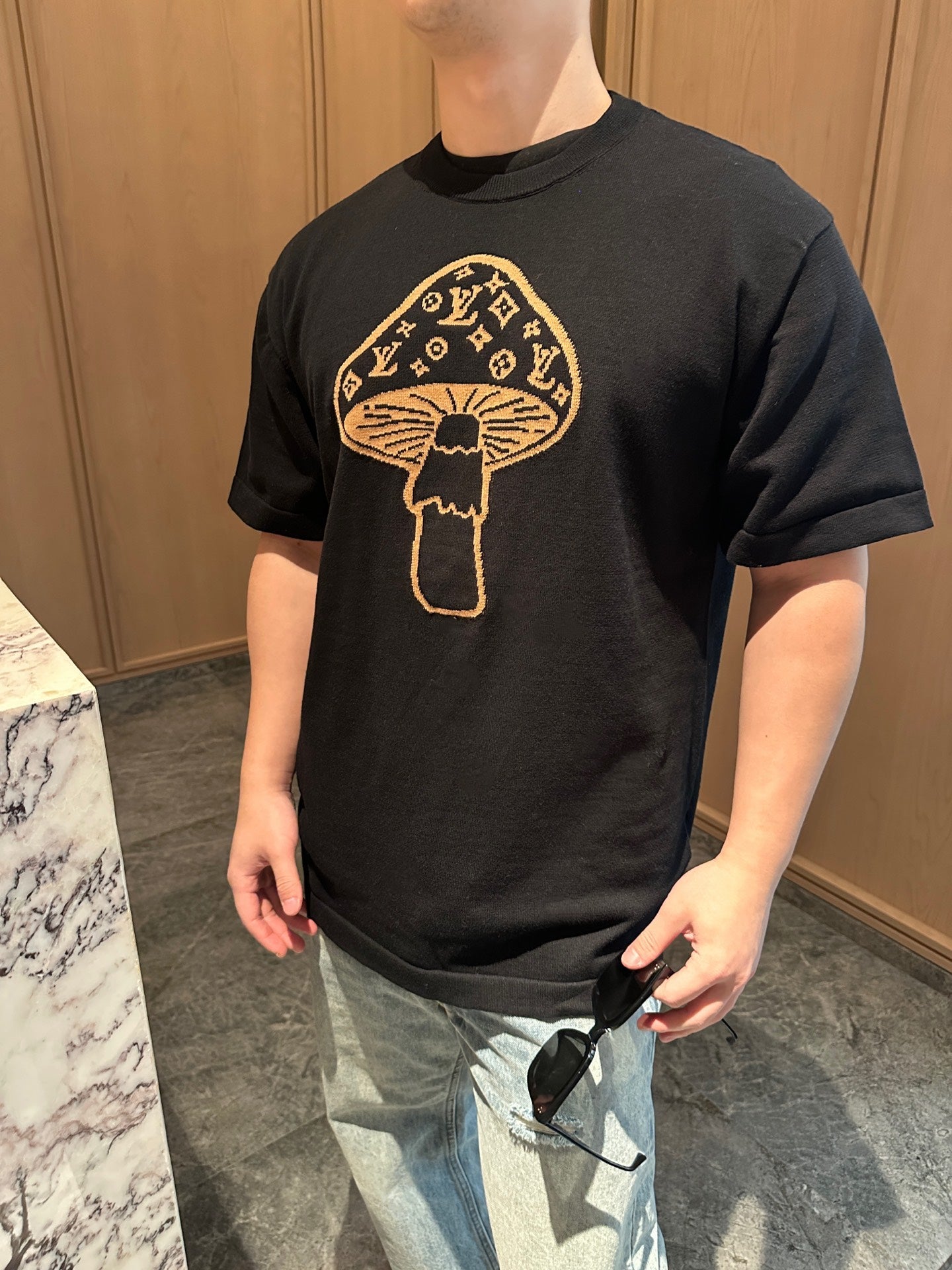 2026 New LY Mushroom Embroidered Logo Short-Sleeved Shirt (AA547-A65)