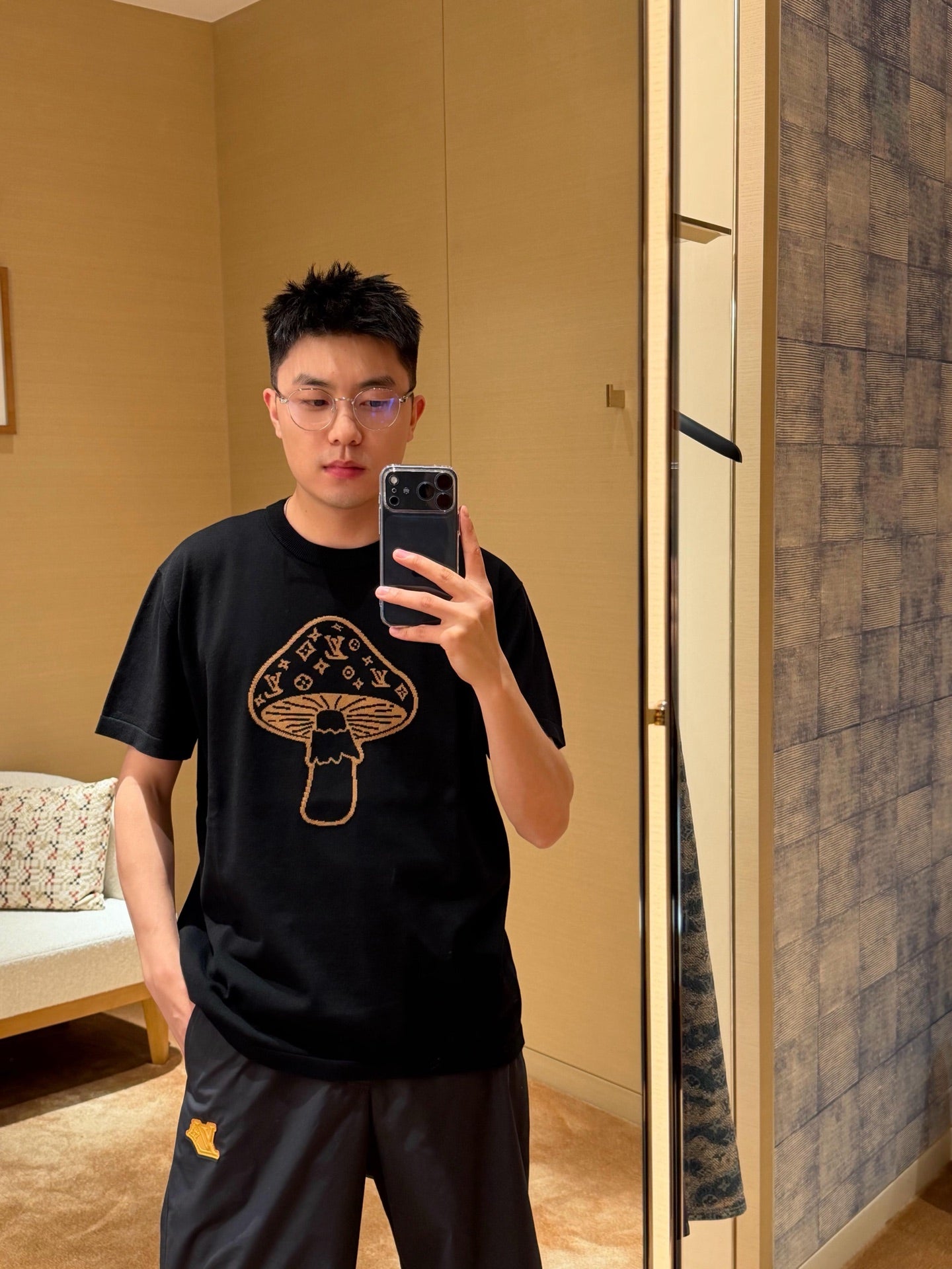 2026 New LY Mushroom Embroidered Logo Short-Sleeved Shirt (AA547-A65)