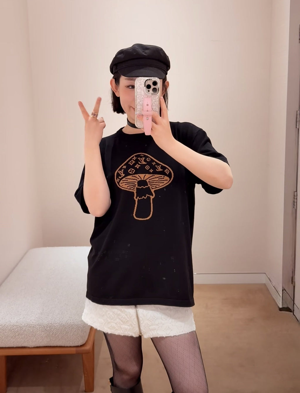 2026 New LY Mushroom Embroidered Logo Short-Sleeved Shirt (AA547-A65)