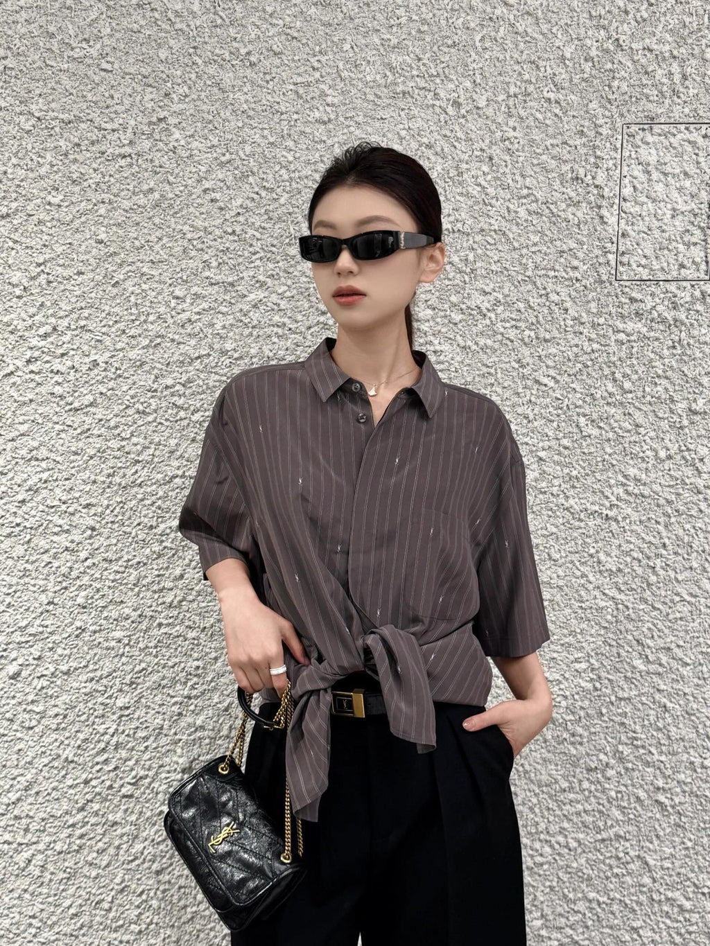2026 New Saint L Logo Jacquard Short-Sleeve Shirt (AA549-A80)
