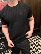 2026 New RL Cable-Knit Short-Sleeve Sweater (CC938-A50)