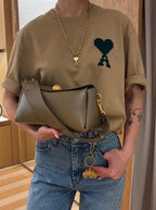 2026 New Heart A Embroidered Short-Sleeve Shirt (AA556-A15)
