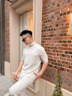 [VIP Exclusive] 2026 New Triangle Brand Jacquard Short-Sleeved Jumper (AA574-A40)