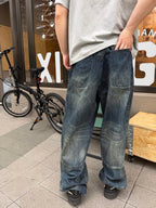 [VIP Exclusive] 2026 New Balen Logo Distressed Long Pants (BB769-C05)