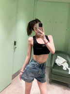 2026 Women’s Triangle Brand Short-Sleeve Tank Top (FF710)