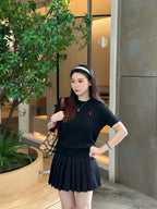 2026 Women’s RL Twisted-Knit Short-Sleeved Jumper (FF720)