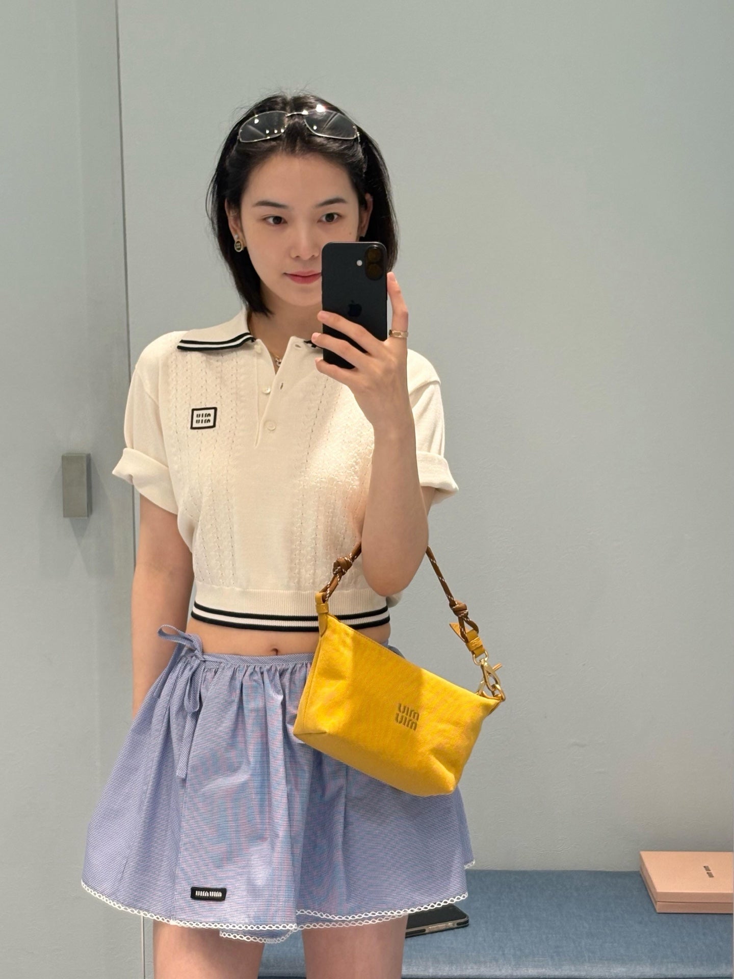 2026 Women’s MM Logo Check Skirt (FF724)