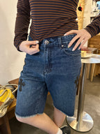 2026 Women’s CH Cross Logo Denim Shorts (EE407)