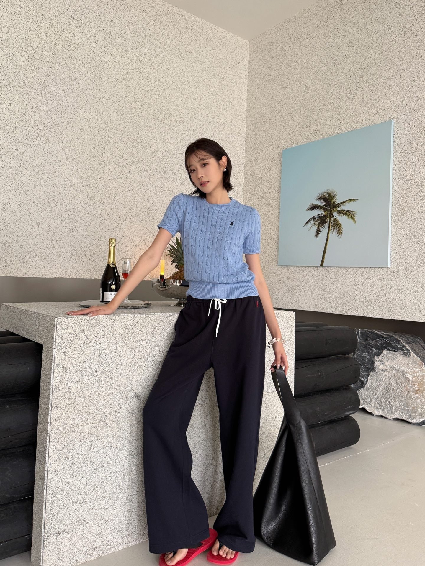 2026 Women’s RL Embroidered Casual Trousers  (FF727)