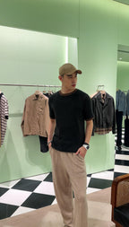[VIP Exclusive] 2026 New Triangle Brand Short-Sleeved Sweater with Triangle Logo (AA569-A50)