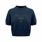 2026 Women’s Triangle Brand Embroidered Cropped Jumper (FF734)