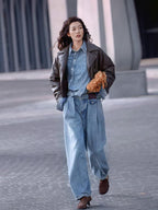 2026 Women’s Way Leather Patch Jeans (EE408)