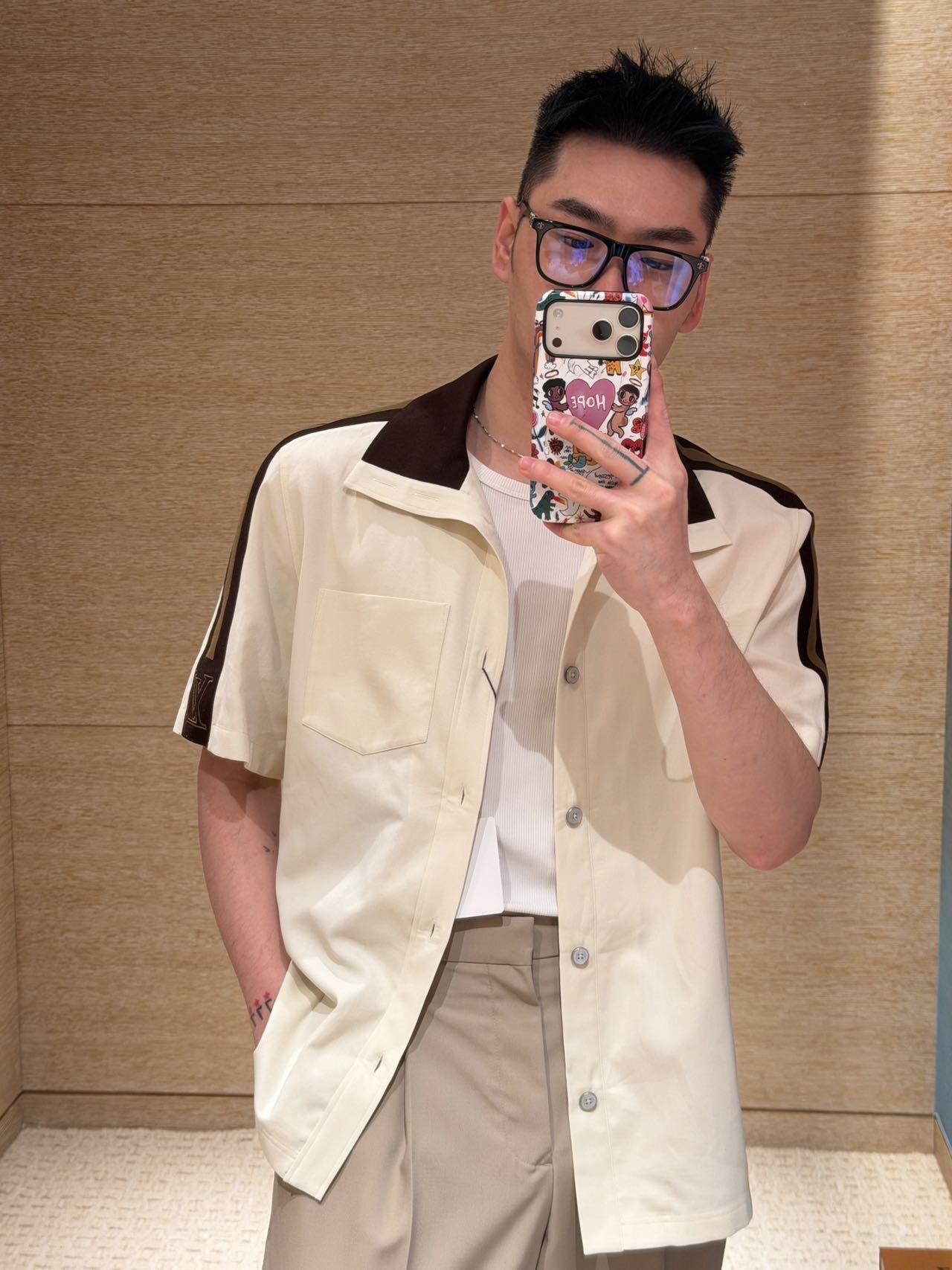 2026 New Model LY Logo Ribbon Short-Sleeved Shirt (AA607-B00)