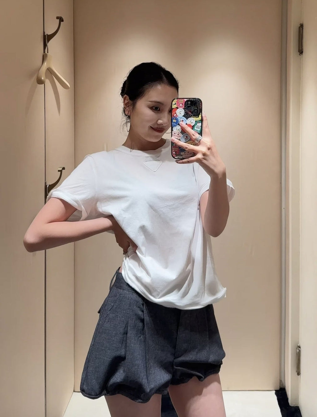 2026 Women’s Triangle Brand Logo Label Shorts (FF725)