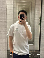 [VIP Exclusive] 2026 New Mon Striped Logo Patch Short-Sleeved T-Shirt (AA612-A10)