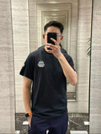 [VIP Exclusive] 2026 New Mon Striped Logo Patch Short-Sleeved T-Shirt (AA612-A10)