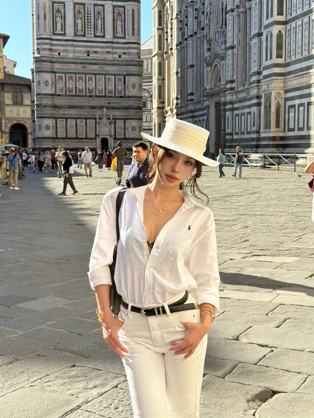 2026 Women’s RL Embroidered Linen Shirt (FF736)