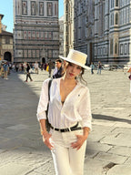 2026 Women’s RL Embroidered Linen Shirt (FF736)