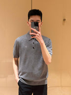 [VIP Exclusive] 2026 New BBR Embroidered Logo Polo Neck Knit Top (AA598-A60)
