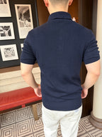 [VIP Exclusive] 2026 New BBR Embroidered Logo Polo Neck Knit Top (AA598-A60)