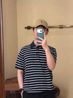 [VIP Exclusive] 2026 New RL Embroidered Stripe Polo Neck Knit (CC985-A80)