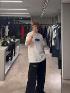 [VIP Exclusive] 2026 New Balen Embroidered Graffiti Short-Sleeved T-Shirt (AA587-A15)
