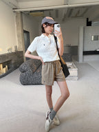 2026 Women’s RL Embroidered Linen Shorts (FF749)